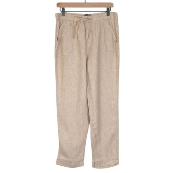 Rachel Roy Women's 100% Linen Drawstring Waist Casual Pants Size L - Picture 1 of 7